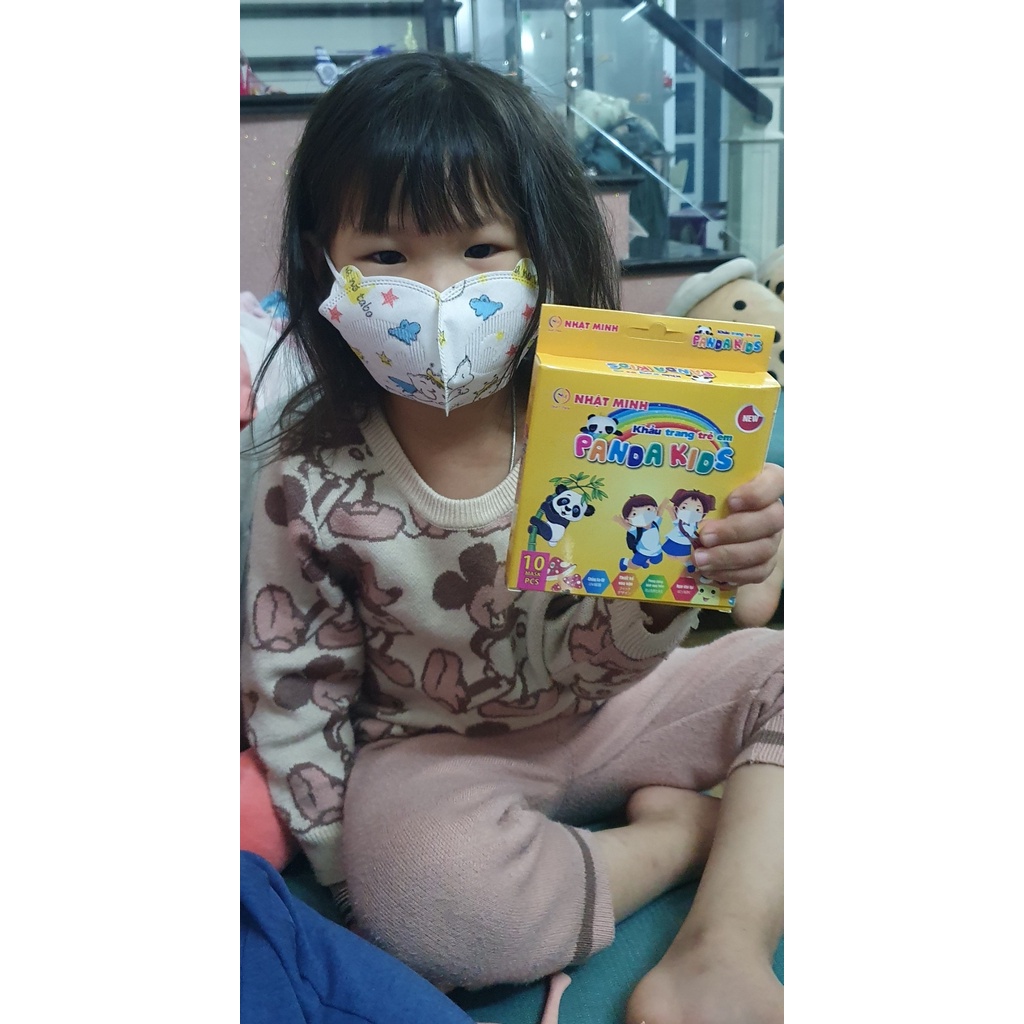 Khẩu Trang Gấu Panda Trẻ Em Hộp 10 Cái, mẫu cute nhất năm cho bé yêu