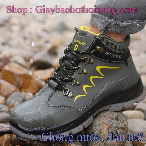 Giày bảo hộ lao động nam nữ cao cổ safety shoes TC10. kiểu dáng thể thao chống đinh, chống va đập, chống nước