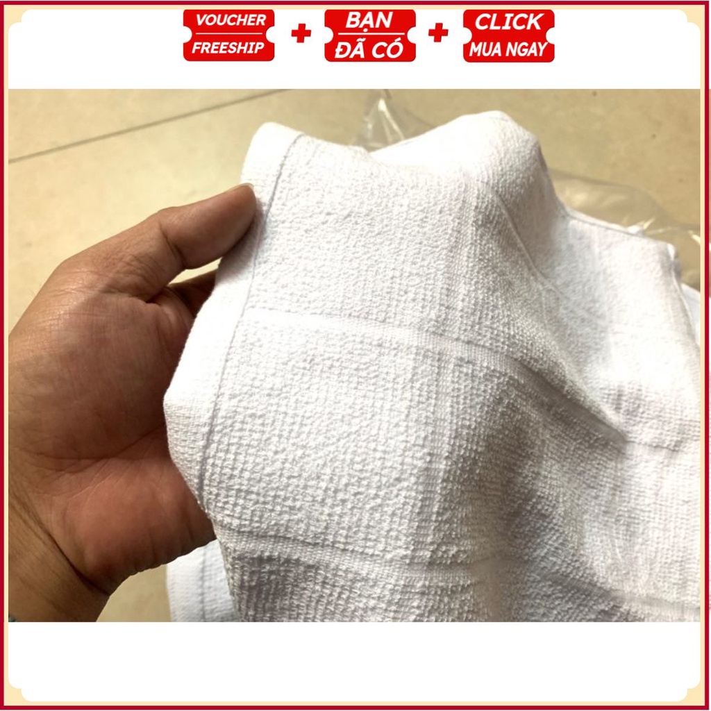 [BÁN SỈ] Khăn Vuông Lau Bát Đũa Chuyên Dụng - Màu Trắng - Sạch Sẽ - 27x 27 cm