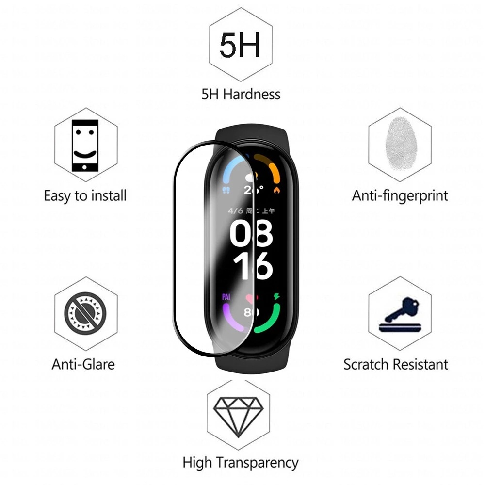 Miếng Dán 3D Bảo Vệ Màn Hình Chống Trầy Cho Đồng Hồ Thông Minh Xiaomi mi band miband 7