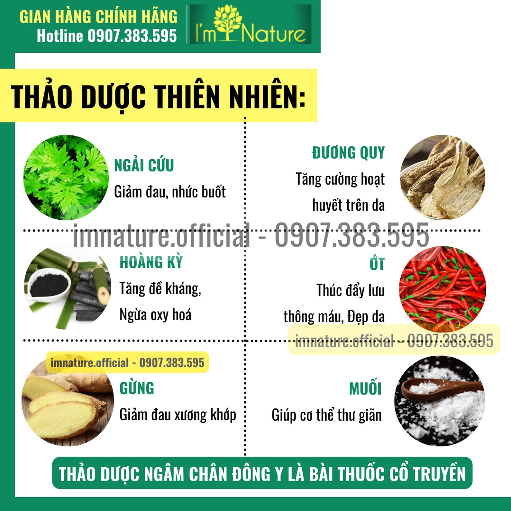 100 Gói Bột Thảo Dược Ngâm Chân Túi Lọc Đông Y - Thải Độc Giảm Đau Nhức - Tê Chân - Giảm Hôi Chân Đủ Vị