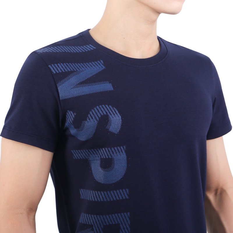 Áo Tshirt ngắn tay Nam Owen Cotton Slim Fit màu Navy - TSN23651