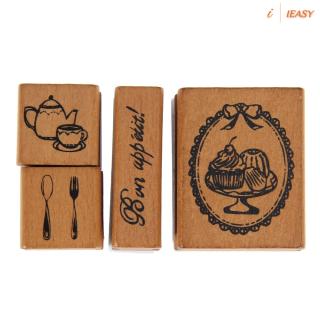 Con dấu gỗ phong cách retro