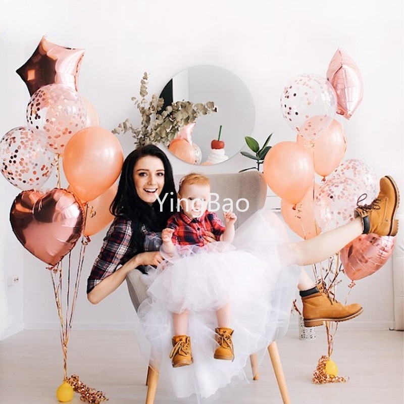 Set 14 Bong Bóng Lá Nhôm Nhiều Màu Sắc Trang Trí Tiệc Sinh Nhật