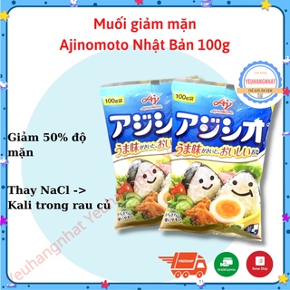 Muối giảm mặn 50% ajinomoto nhật bản ăn dặm cho bé từ 8 tháng tuổi túi 100g