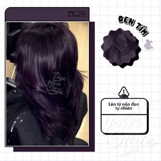 THUỐC NHUỘM TÓC ĐEN TÍM - Lên từ nền đen tự nhiên