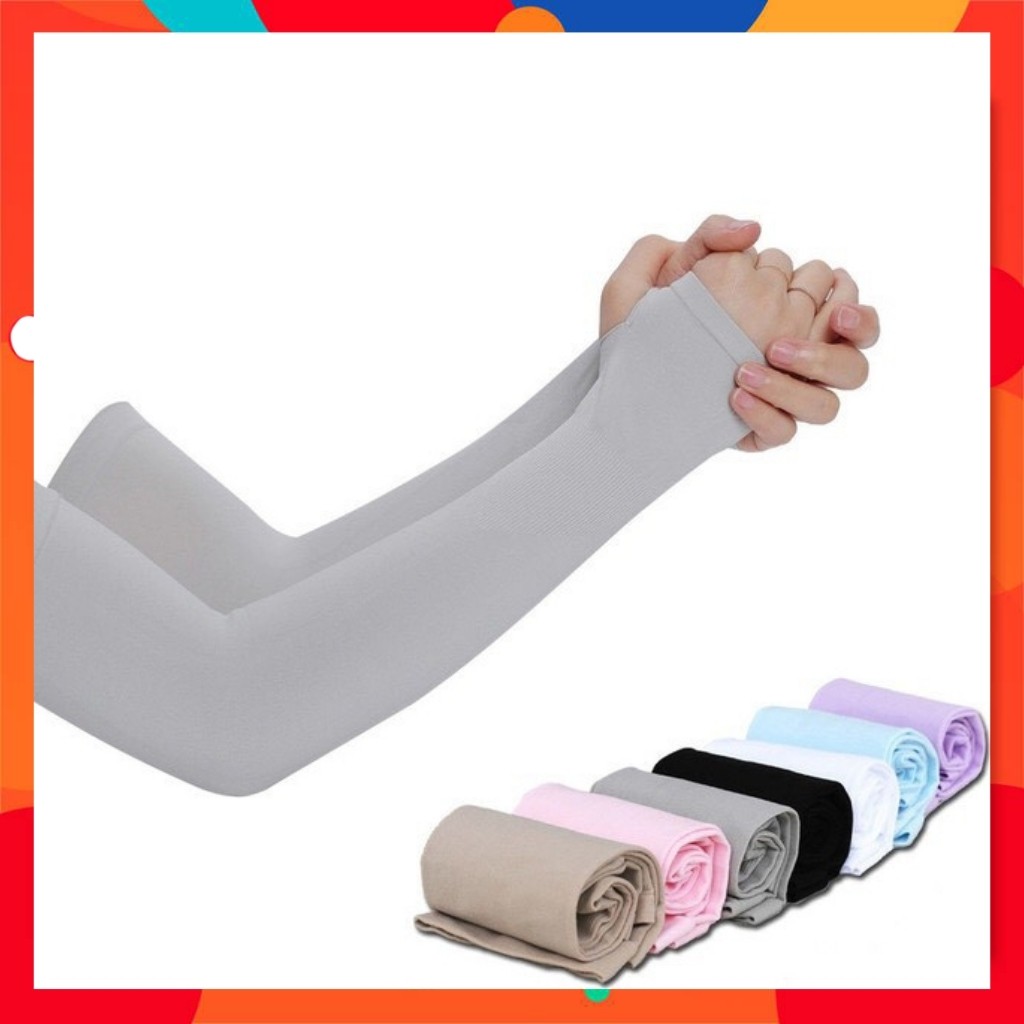 Găng tay chống nắng,ống tay chống tia uv Lechau cotton co giản,thấm hút tốt