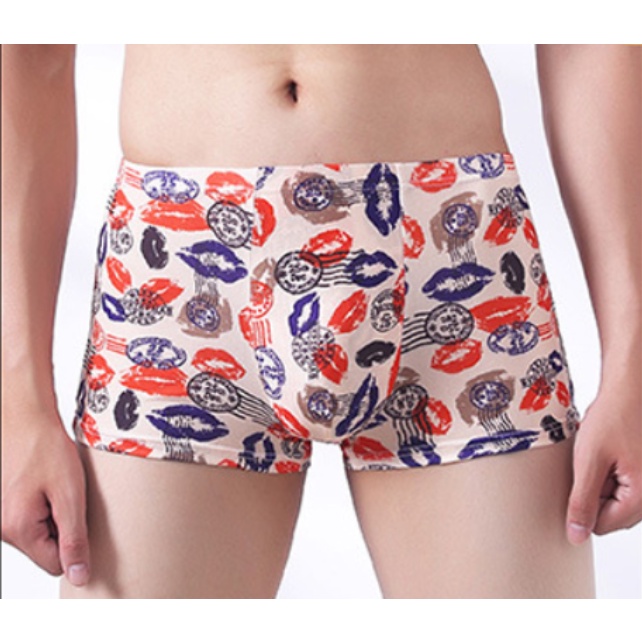 Sét 4 Quần lót đùi nam in họa tiết trẻ trung cá tính , chất liệu cotton mềm mại, co dãn tốt, ôm dáng thoải mái.