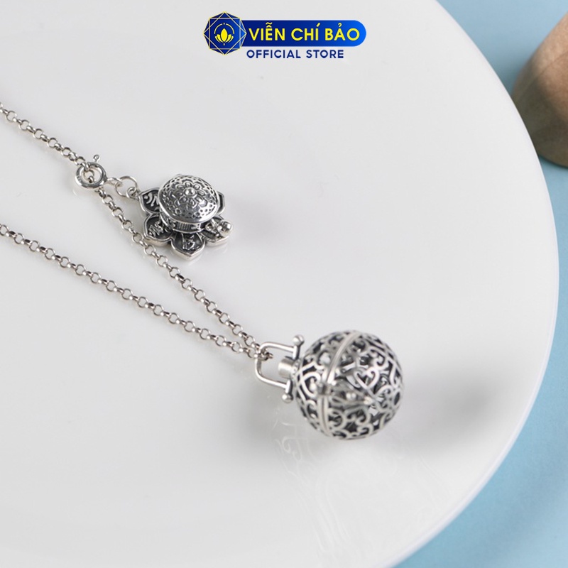 Mặt dây chuyền nữ lục tự hoa sen xoay chất liệu bạc Thái 925 thời trang nữ phụ kiện trang sức nữ Viễn Chí Bảo M000660