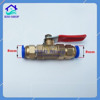 Bộ Van Khóa Ống Hơi Tưới Phun Sương 8mm - 2 Đầu Gắn Ống 8mm