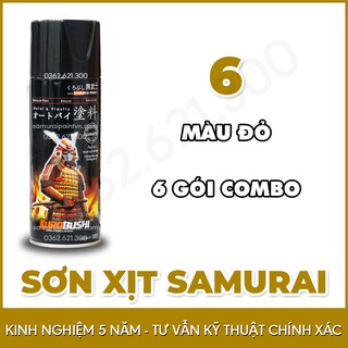 Son samurai màu đỏ 6 - combo sơn xịt samurai màu đỏ 6