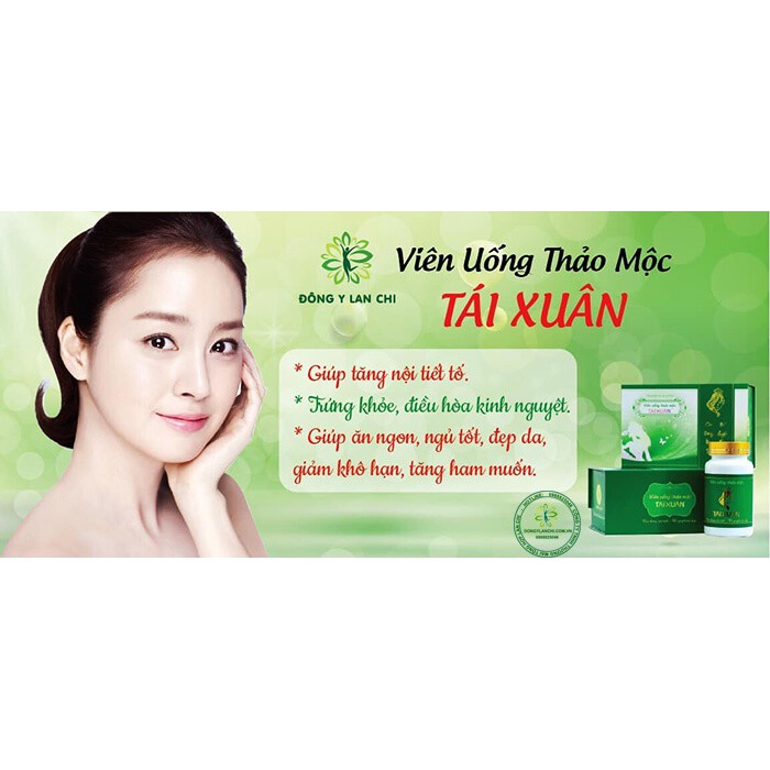 Viên Uống Hồng Xuân Tặng Trà Thảo Mộc mẫu mới 2021