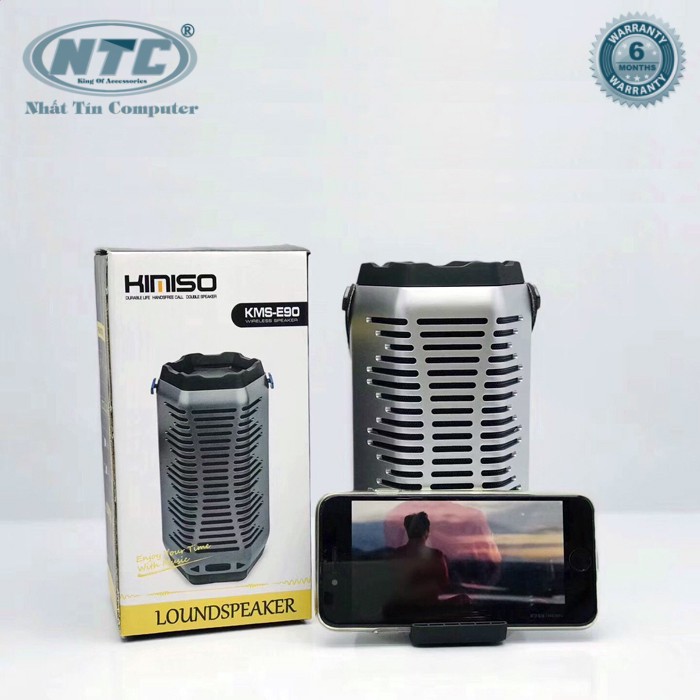 Loa bluetooth KIMISO KMS-E90 USB/TF/AUX/FM bass cực mạnh(Màu ngẫu nhiên)