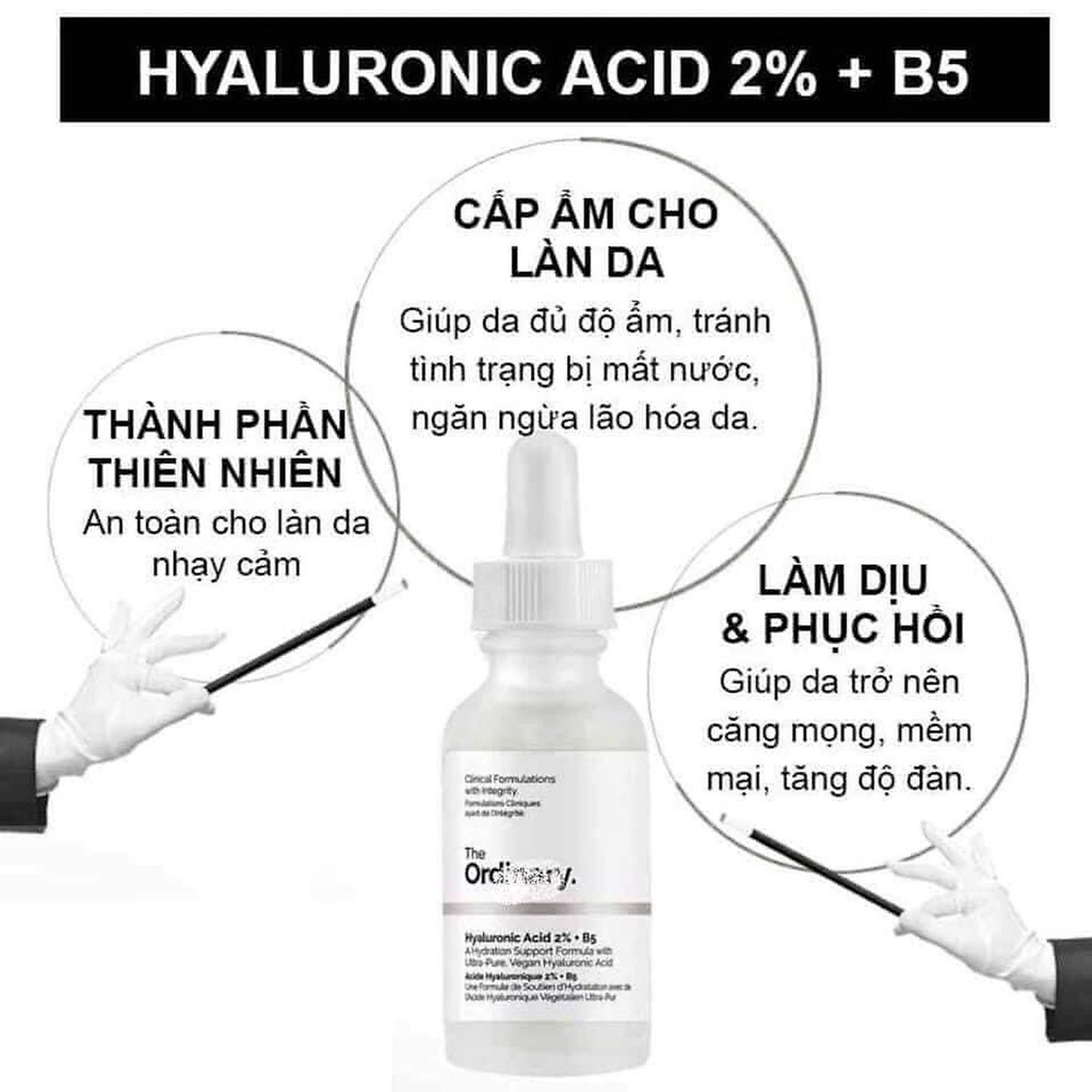 The Ordinary Hyaluronic Acid 2% + B5 - Serum Cấp Nước Và Phục Hồi Da HA B5