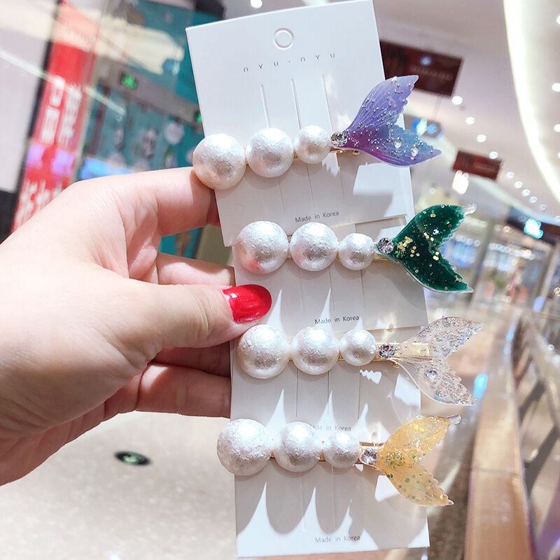 Kẹp Tóc Đính Ngọc Trai Phong Cách Hàn Quốc Thời Trang Cho Nữ