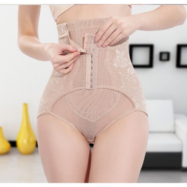 Quần gen nịt bụng móc cài cạp cao