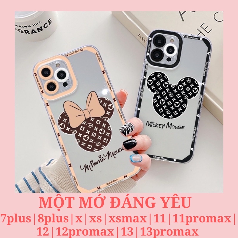 ỐP FULL VIỀN CAMERA MINNIE MOUSE VÀ MICKEY MOUSE 7plus/8plus/X/Xs/Xsmax/11/11promax/12promax
