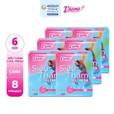 COMBO 6 GÓI BĂNG VỆ SINH DIANA SIÊU THẤM COOL MỎNG CÁNH 8 MIẾNG