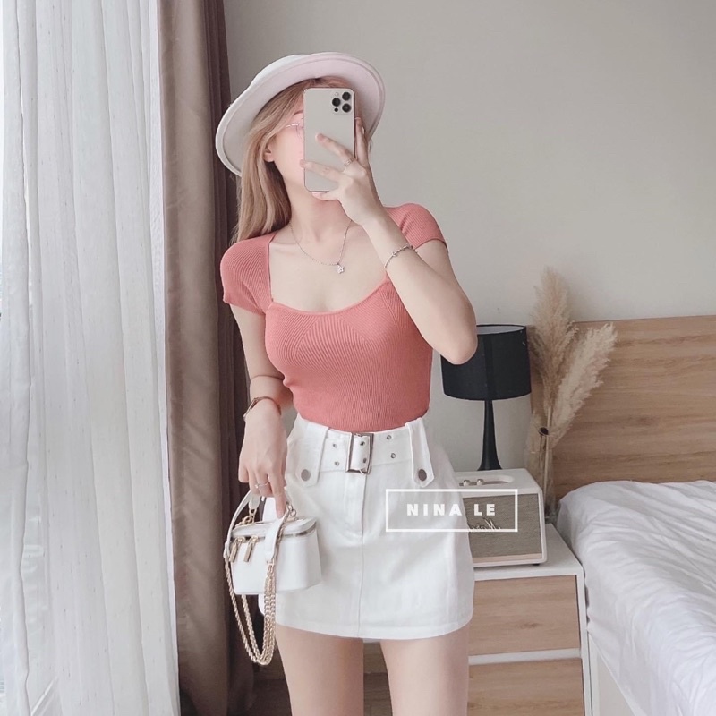 Chân Váy Kaki Kèm Đai Siêu Hot