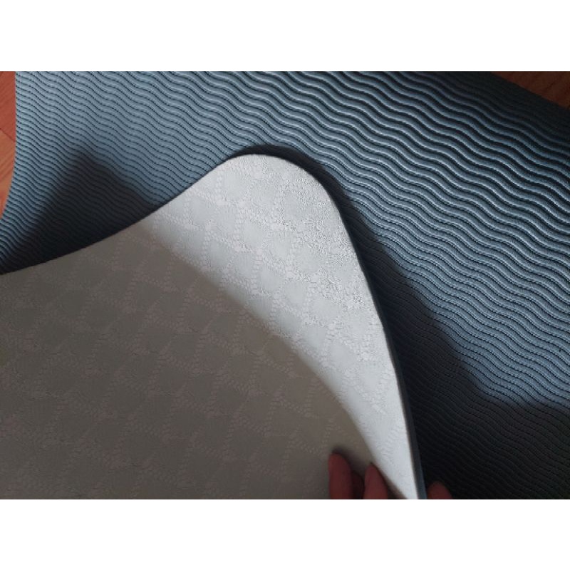 Thảm tập yoga tập gym 2 lớp định tuyến 6mm, 8mm cao cấp