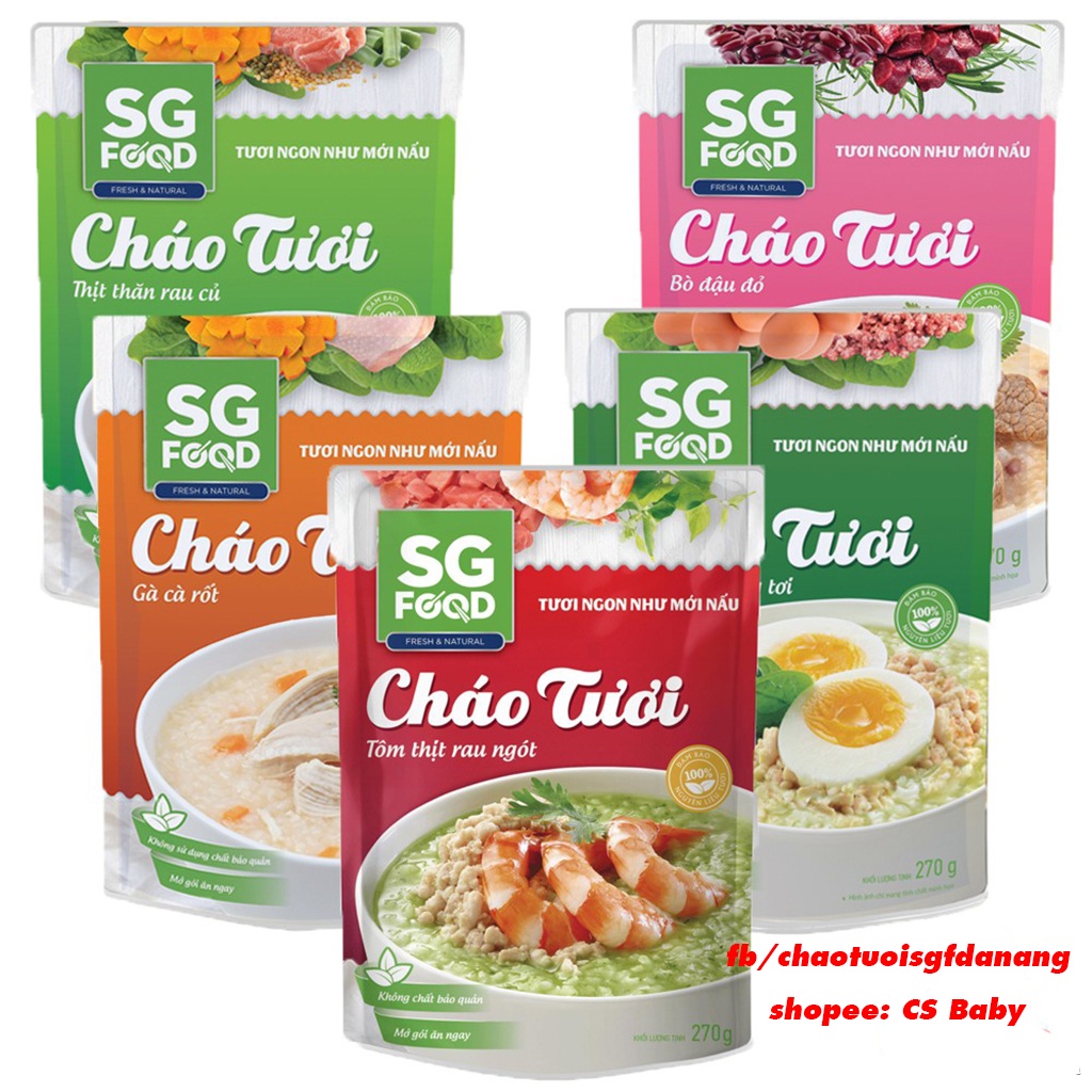 Cháo tươi Deli Sài Gòn Food các vị 240g