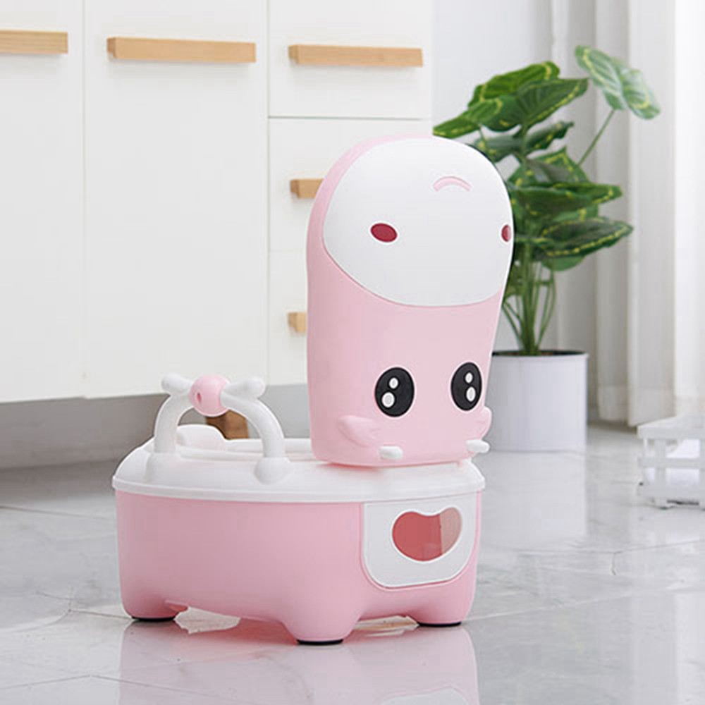 Bô vệ sinh cho bé trai bé gái cao cấp hình thú đa năng có đệm ngăn