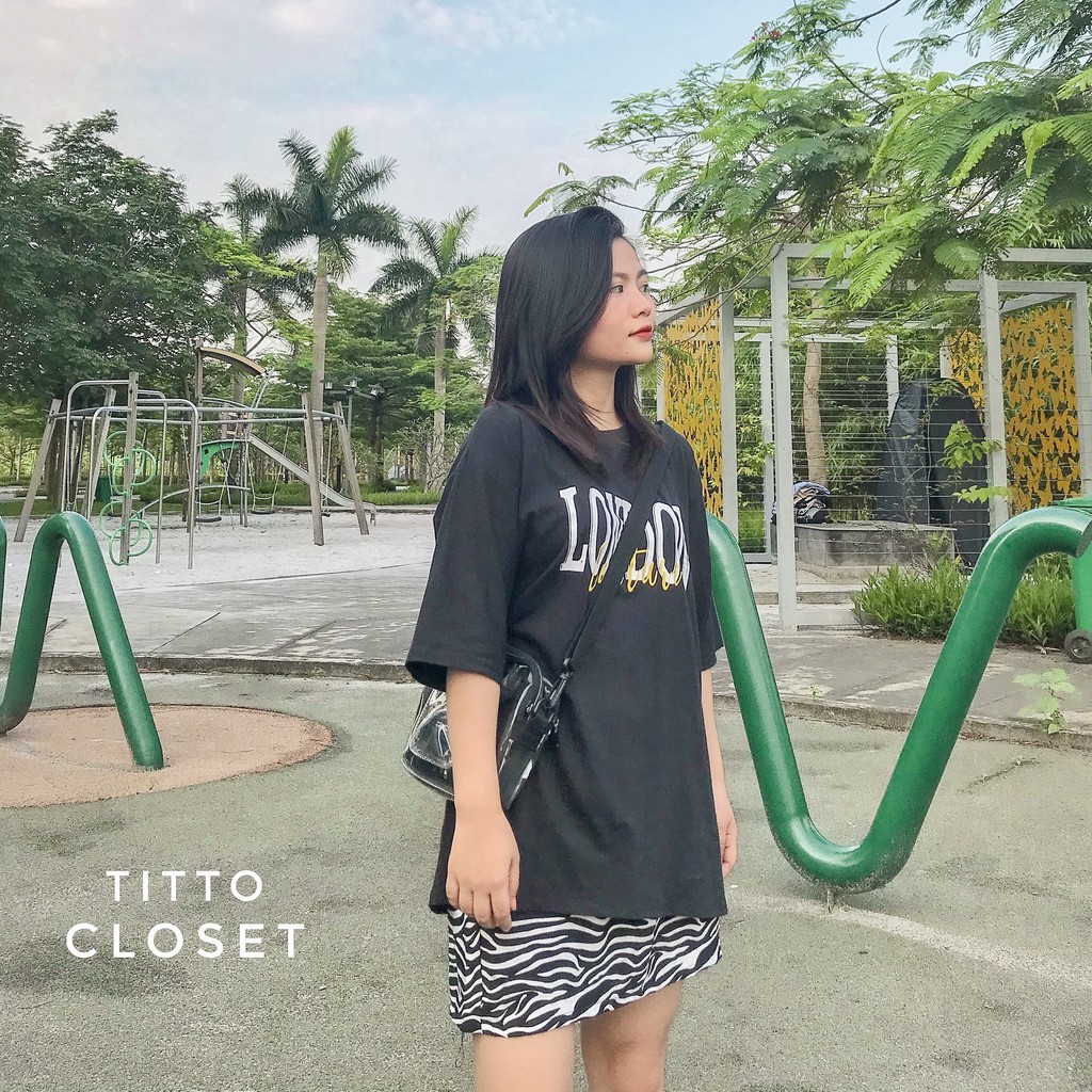 Set Chân Váy Ngựa Vằn London Hot Hit + Áo Thun Cotton - Ảnh Thật - Titto Closet