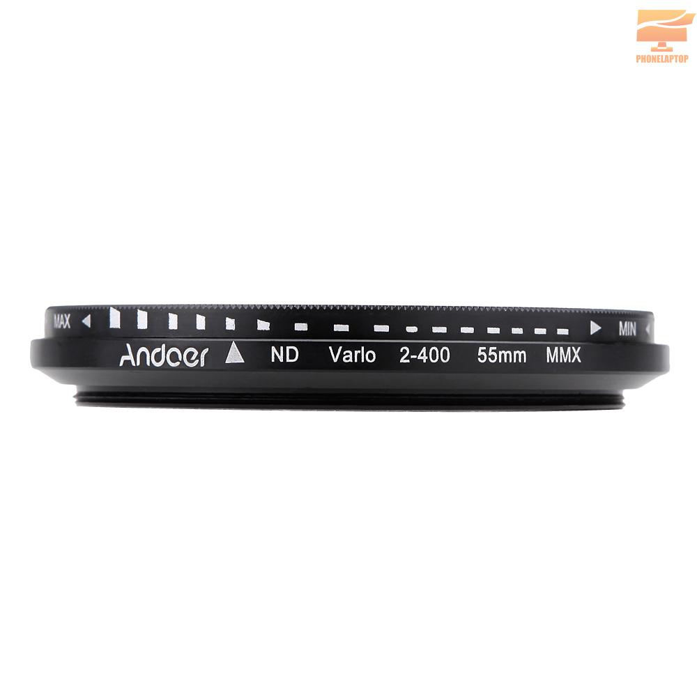 ANDOER Kính Lọc Máy Ảnh 55mm Nd2 - Nd400 Cho Canon Nikon Dslr