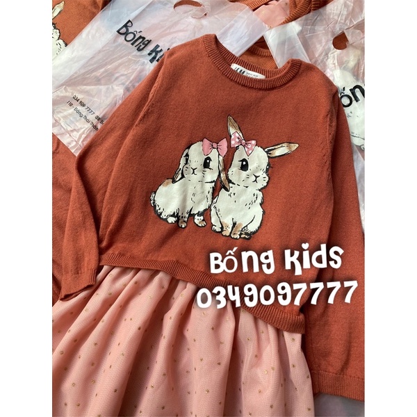 Váy Len Tutu Bé Gái Thỏ Cam HaM