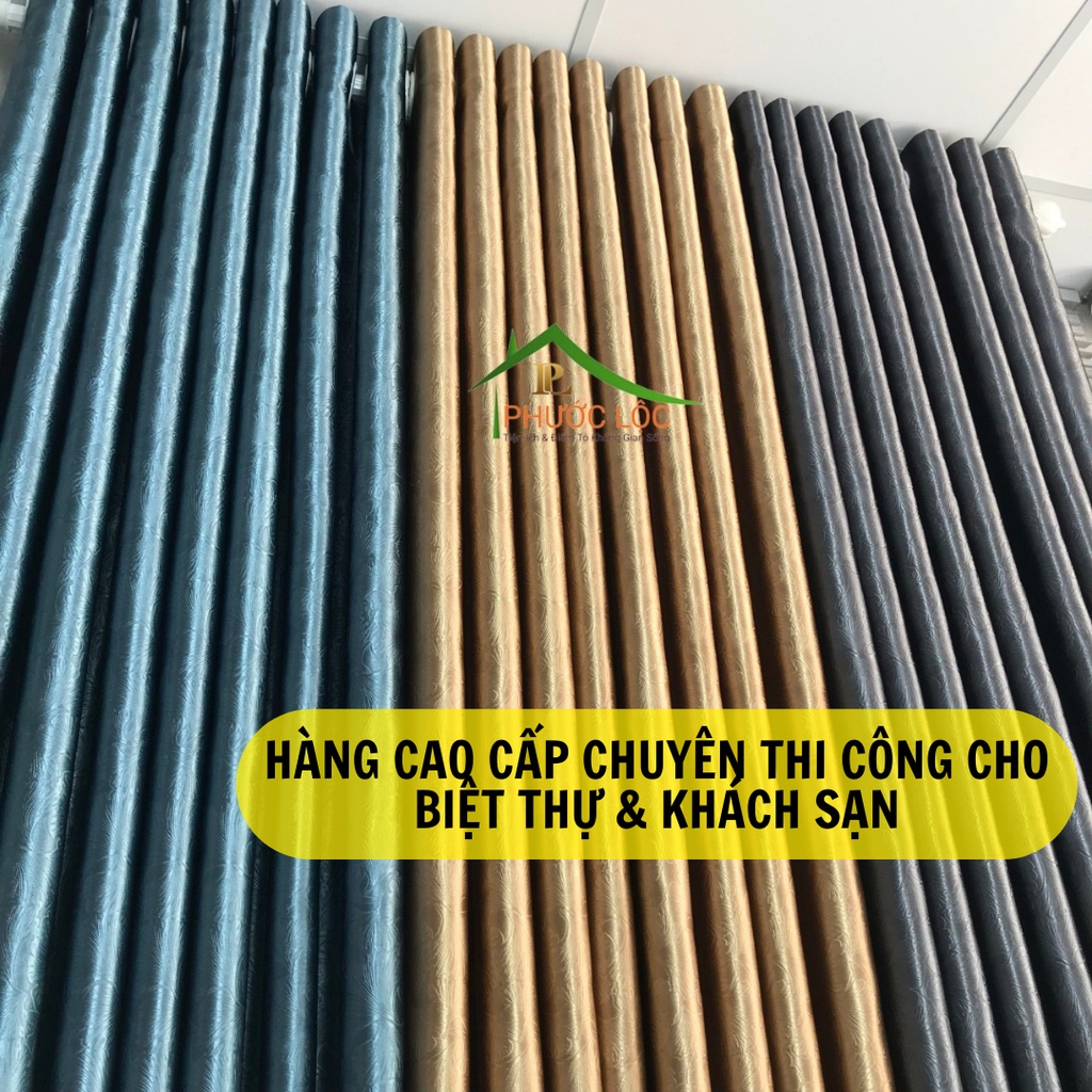 [CAO 3.1M] ✔️ RÈM CỬA CHÍNH CAO CẤP - Vải Gấm 3 Lớp Chống Nắng Chắn Sáng 98% - Hoa Văn Ép Chìm Tinh Xảo