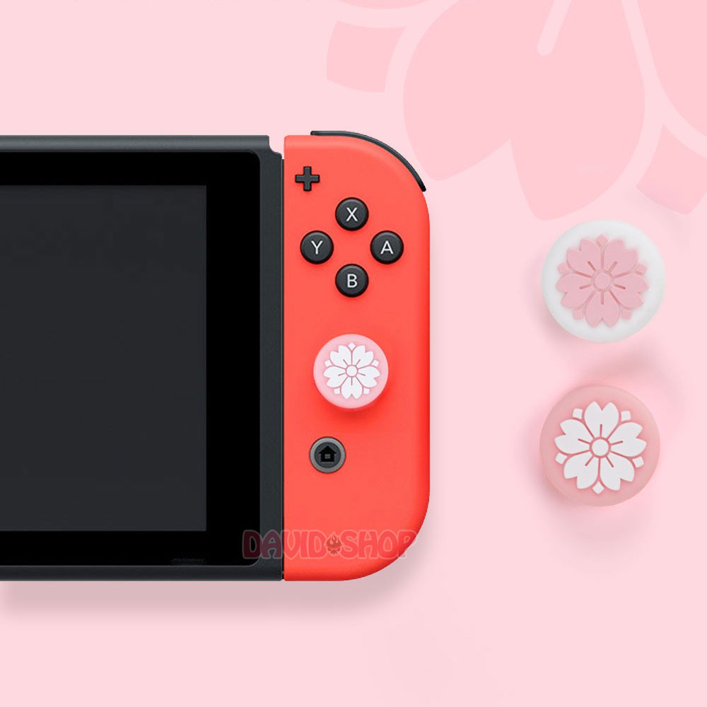 Núm bọc analog Sakura (hoa anh đào) cao cấp hãng Geekshare cho Joy-Con - Nintendo Switch / Nintendo Switch Lite