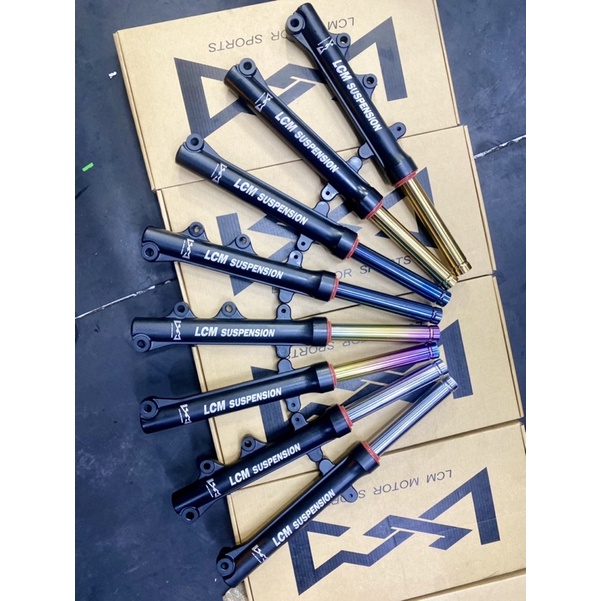 phuộc LCM size 27mm gắn như zin cho dòng xe Exciter150 ( màu bạc )