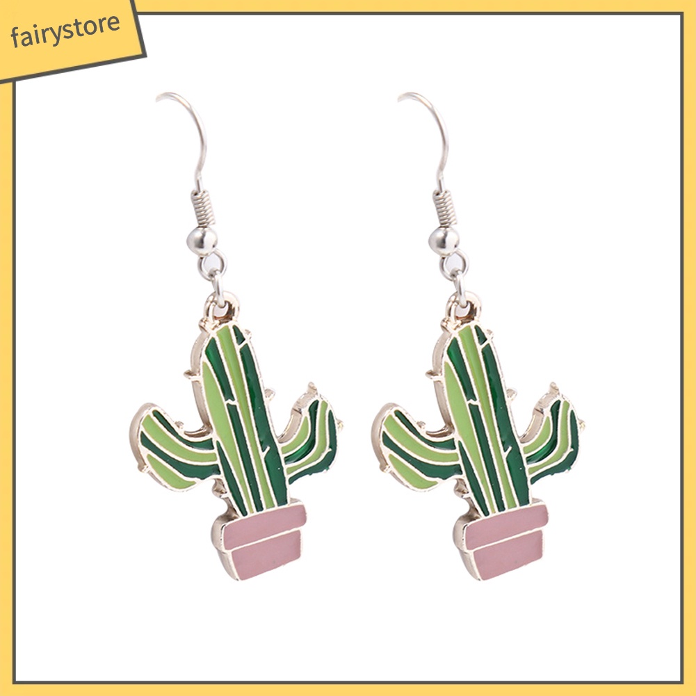 Bông tai hình cây xương rồng không gây dị ứng