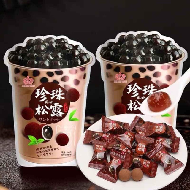 Kẹo trà sữa trân châu Đài Loan gói 120g hạn sử dụng 2022