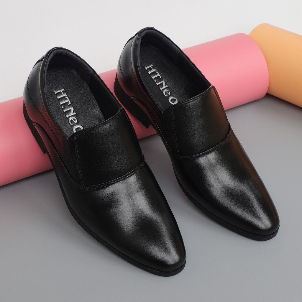 Giày lười nam da bò độn đế tăng chiều cao 7cm - GC1den | BigBuy360 - bigbuy360.vn