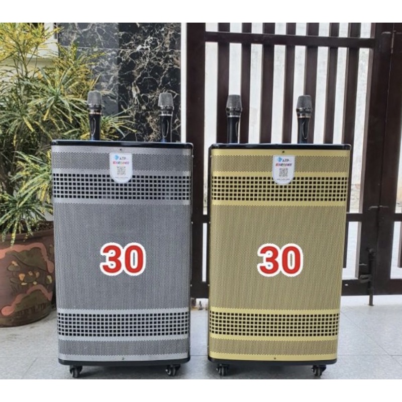 Loa Kéo Bluetooth Azpro AZ-329-Bass 30-3 Đường Tiếng -Tặng Kèm 2 Micro