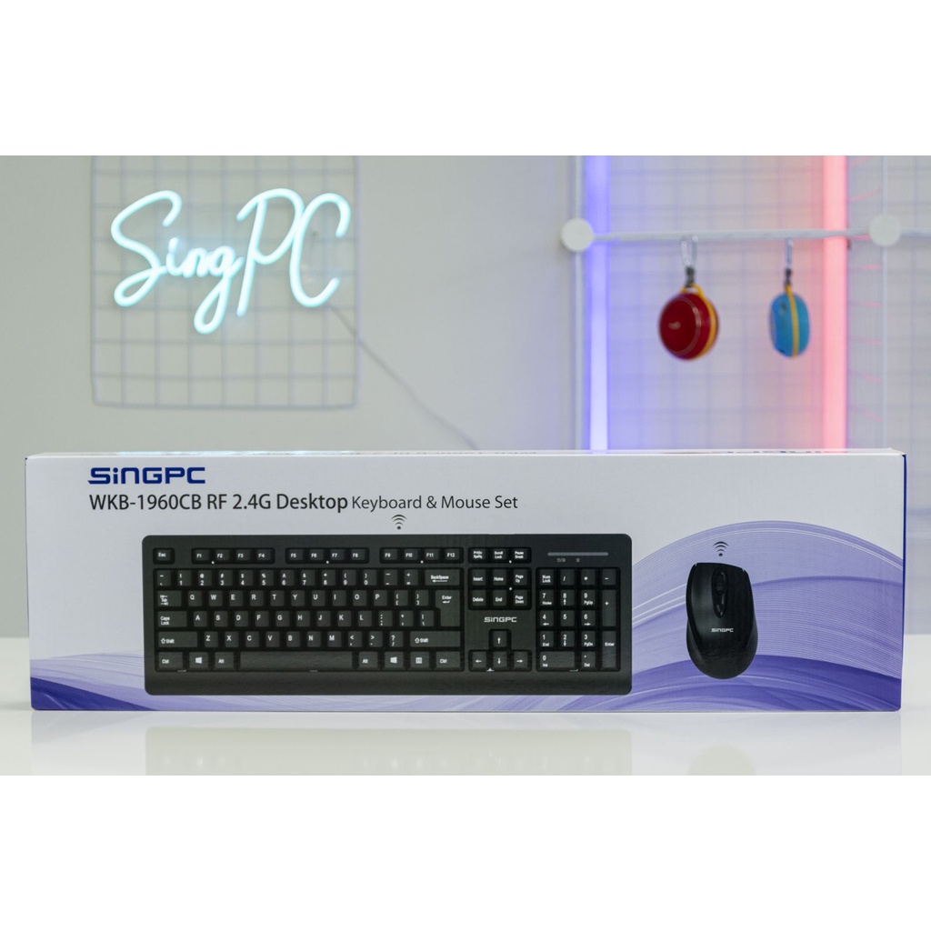 Bộ bàn phím chuột không dây SingPC WKB-1960CB - Hàng Chính Hãng