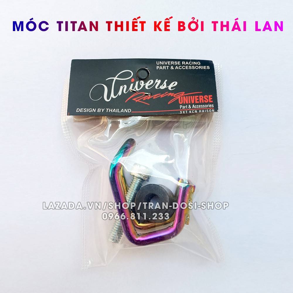 Móc treo đồ xe máy - thép không rỉ 7 màu titan DESIGN BY THAILAND