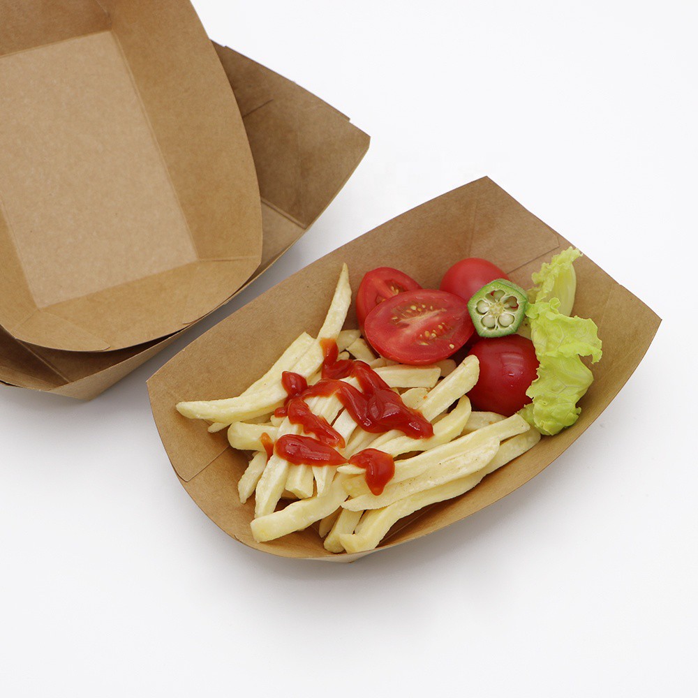 250 Khay giấy (xuồng) đựng fastfood (Đày 6x10 cao 4cm 250 cai/đơn)-s03