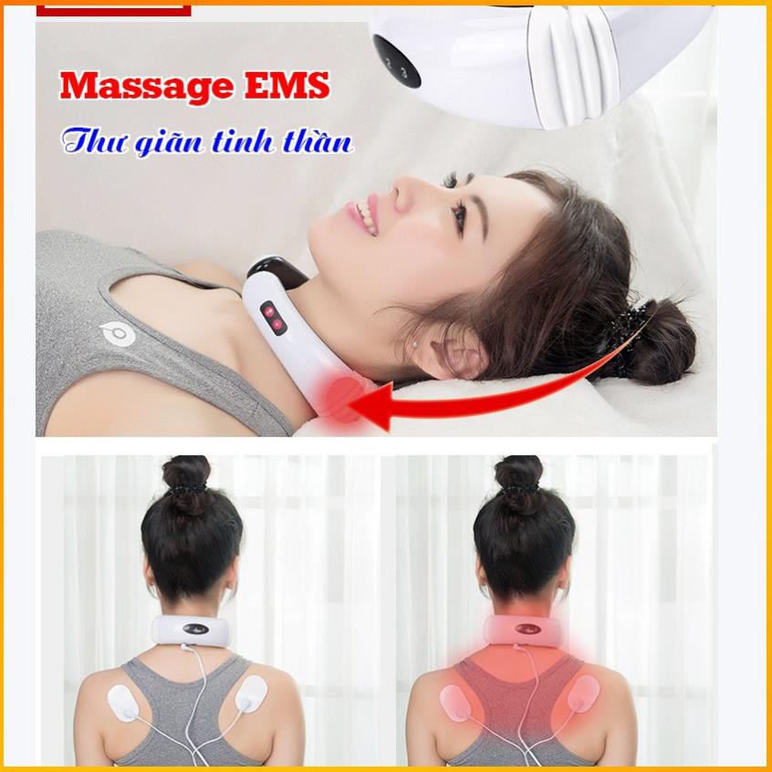 [Mua ngay] Máy massage cổ cầm tay - Có chức năng matxa EMS thư giãn cơ thể - BH 3 tháng - Mianz Store HIP MART