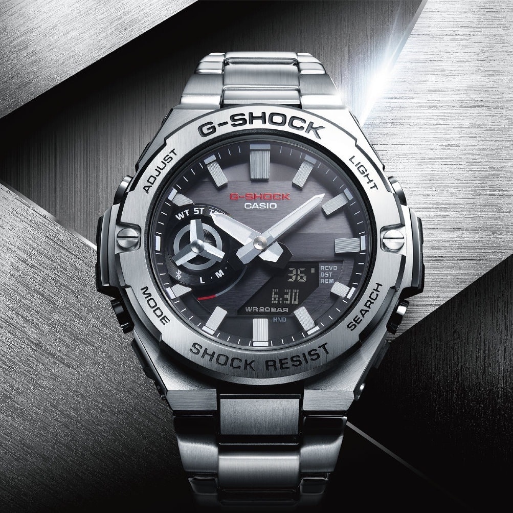 Đồng Hồ Casio Nam Dây Thép Không Ghỉ GSHOCK GST-B500D-1ADR Chính Hãng