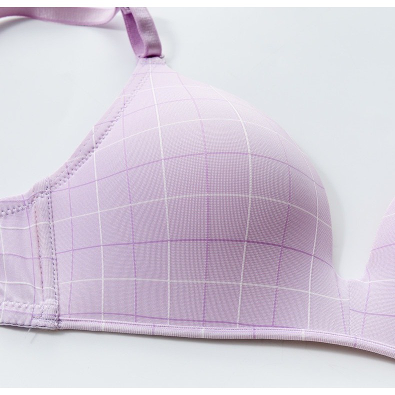 Áo Lót Nữ Nâng Ngực - Áo Ngực Nữ đúc su kẻ không gọng ôm ngực AL07 | BigBuy360 - bigbuy360.vn