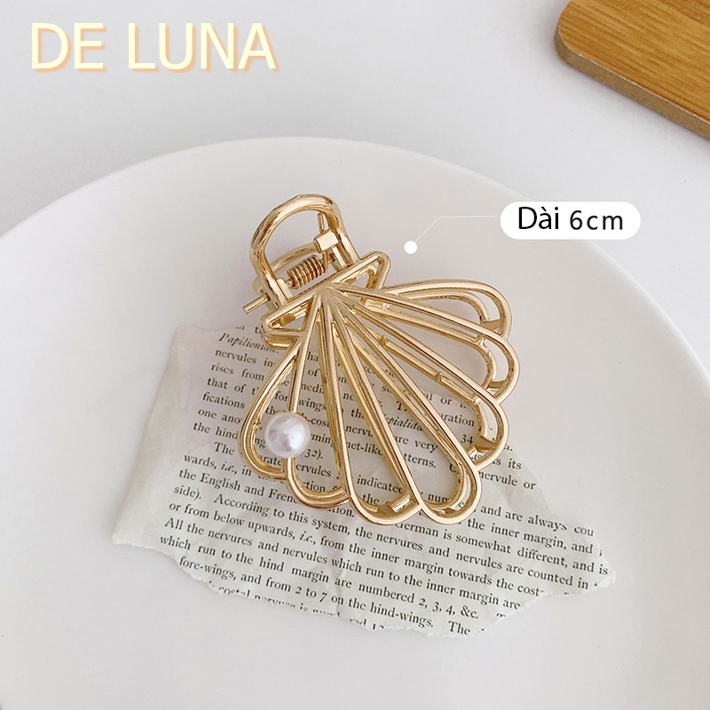 Kẹp tóc càng cua kim loại màu vàng gold nhiều kiểu dáng kích cỡ PKT4000