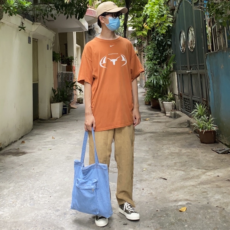 NEW - TÚI TOTE JEAN VẢI BÒ TRƠN BASIC PHONG CÁCH HÀN QUỐC