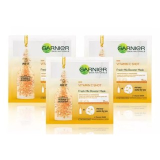 Mặt nạ serum Vitamin C trắng da giảm mụn - Garnier Fresh Mix Vitamin C Shot (Super Brightening)