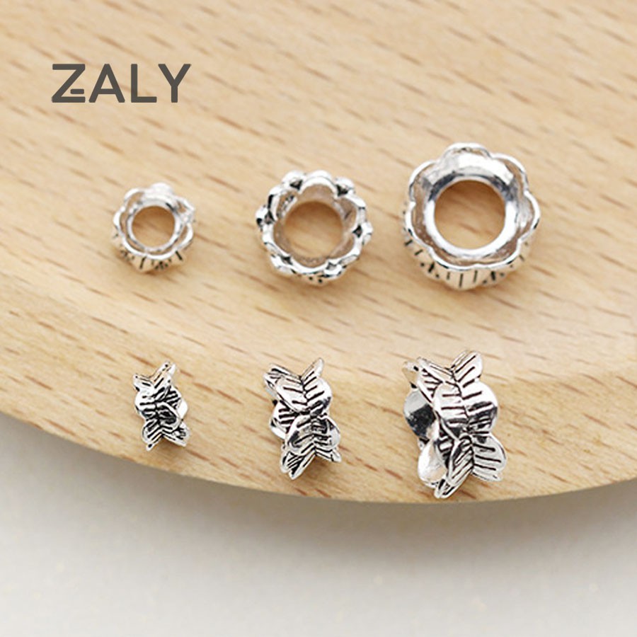 Charm bạc chặn đài hoa sen đôi CC23 zaly - Bạc 925