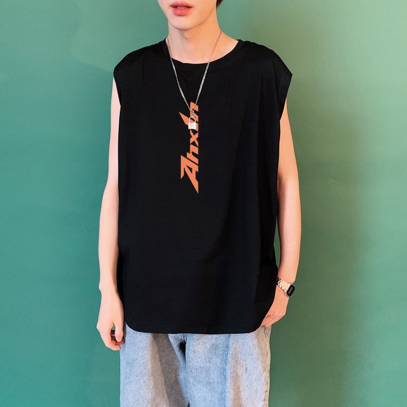 Áo Thun Thể Thao Nam Không Tay In Chữ Size M-3Xl