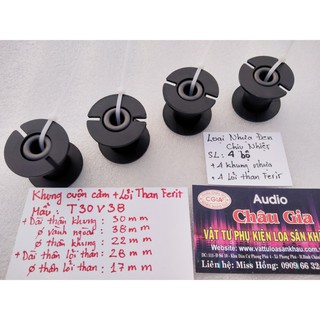 Khung cuộn cảm - lõi nhựa quấn cuộn cảm tròn 4 bộ audio châu gia