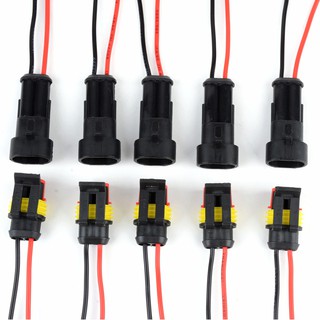 5 cặp phích cắm nối 2 chiều chống nước cho xe hơi