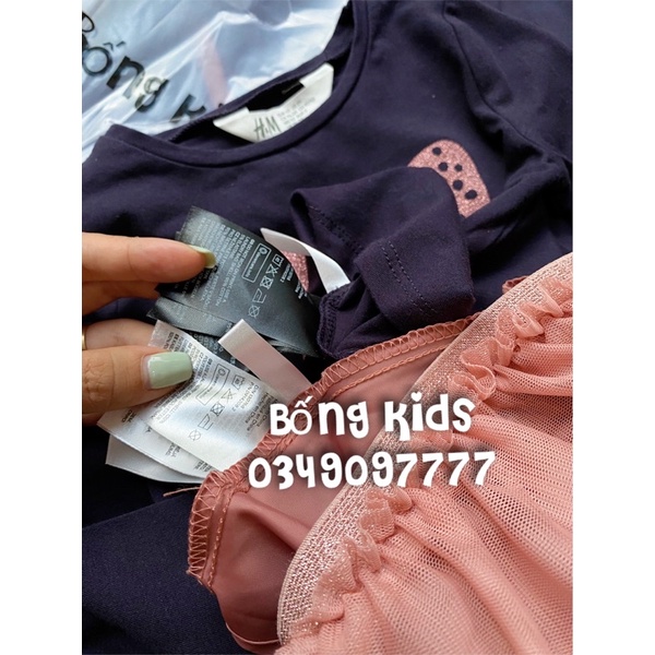 Set Váy Bé Gái Butterfly Hồng Cam HaM